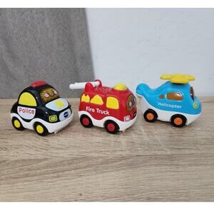 Vtech Go! Go! Smart Wheels Vehicles Police Firetruck Helicopter Talking Sounds